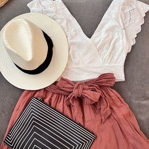 Dusty Rose Cotton Maxi Skirt